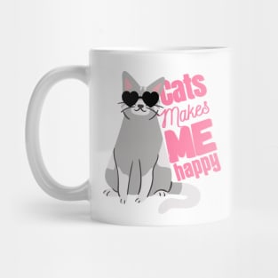 cats makes me happy Mug